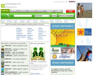 Screenshot sito: Italiacampeggi