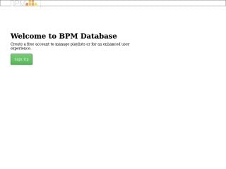 Screenshot sito: BPM database