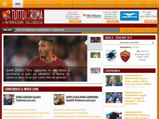 Screenshot sito: Tutto AS Roma