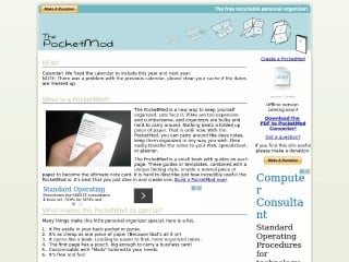 Screenshot sito: PocketMod