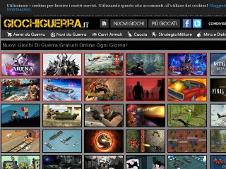 Screenshot sito: Giochiguerra.it