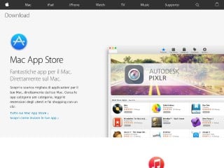 Screenshot sito: Download per Mac