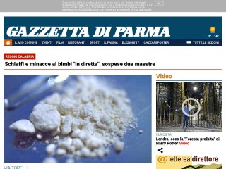 Screenshot sito: La Gazzetta di Parma