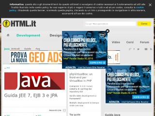 Screenshot sito: HTML.it Applets Java