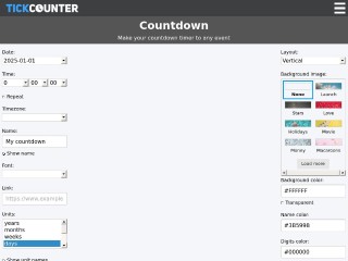 Screenshot sito: Tickcounter