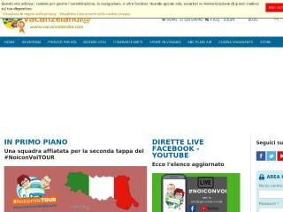 Screenshot sito: Vacanzelandia
