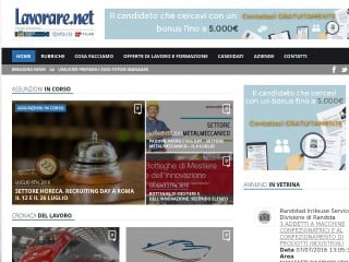 Screenshot sito: Lavorare.net