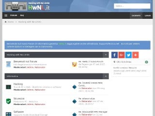 Screenshot sito: Hacking with No Limits