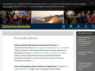 Screenshot sito: Internazionale.it