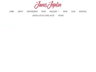 Screenshot sito: Janis Joplin