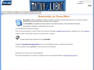 Screenshot sito: Trova-libro.it