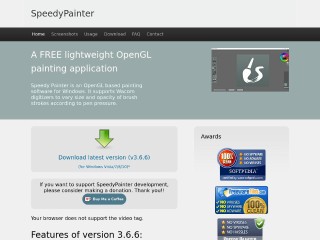 Screenshot sito: SpeedyPainter