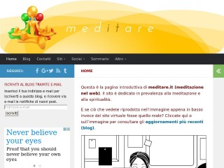 Screenshot sito: Meditare