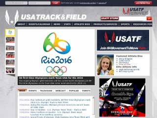 Screenshot sito: Usa Track & Field