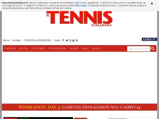 Screenshot sito: Tennis Italiano