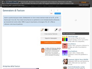Screenshot sito: Generatore Favicon