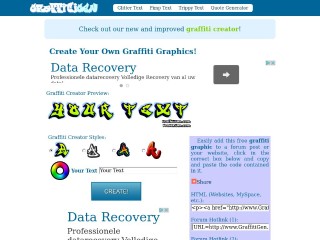 Screenshot sito: Graffitigen
