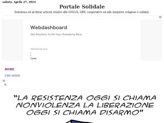Screenshot sito: Portale Solidale