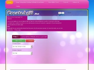 Screenshot sito: CreateAgif.net