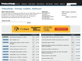 Screenshot sito: Videohelp.com