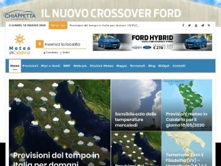 Screenshot sito: Meteo in Calabria