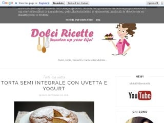 Screenshot sito: Dolci Ricette