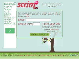 Screenshot sito: Scr.im