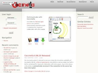 Screenshot sito: Coccinella