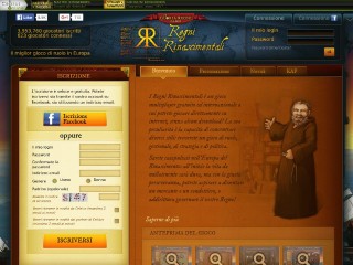 Screenshot sito: Regni Rinascimentali