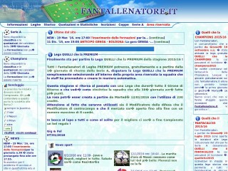 Screenshot sito: Fantallenatore.it