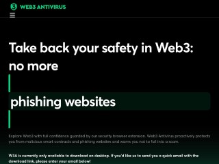 Screenshot sito: Web3 Antivirus