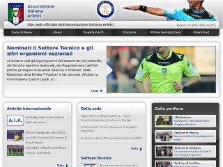 Screenshot sito: Associazione Italiana Arbitri