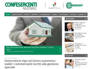 Screenshot sito: Confesercenti.it