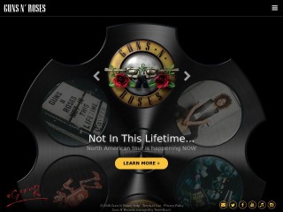 Screenshot sito: Guns N'Roses