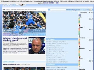 Screenshot sito: Solo Napoli