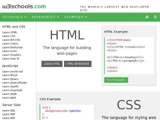 Screenshot sito: W3schools.com