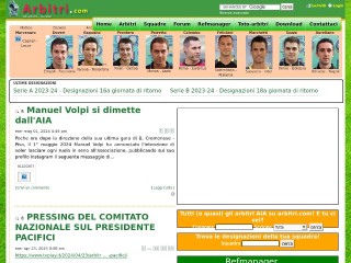 Screenshot sito: Arbitri.com