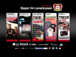 Screenshot sito: Bayer Leverkusen
