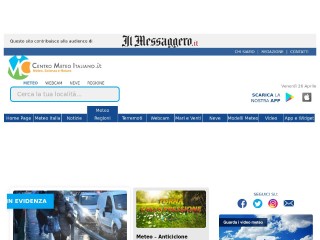 Screenshot sito: Centro Meteo Italiano