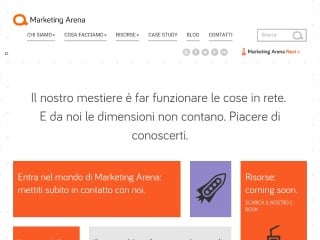 Screenshot sito: Marketingarena.it