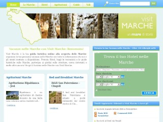 Screenshot sito: Visit Marche