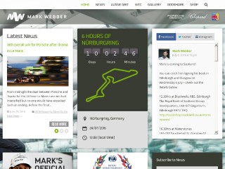 Screenshot sito: Mark Webber