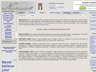 Screenshot sito: Nienteansia.it