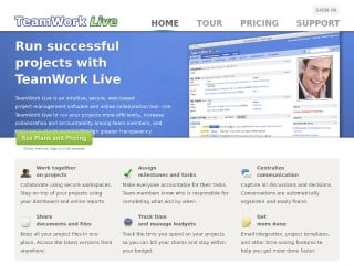 Screenshot sito: TeamWork Live