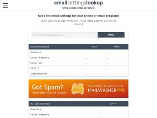 Screenshot sito: Emailsettings.email