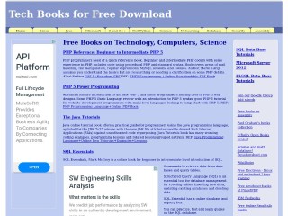 Screenshot sito: TechBooksForFree.com