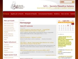 Screenshot sito: Società Filosofica Italiana