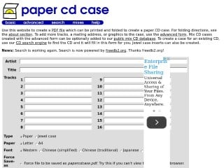 Paper CD case