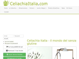 Screenshot sito: Celiachia Italia