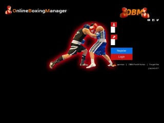 Screenshot sito: Online Boxing Manager